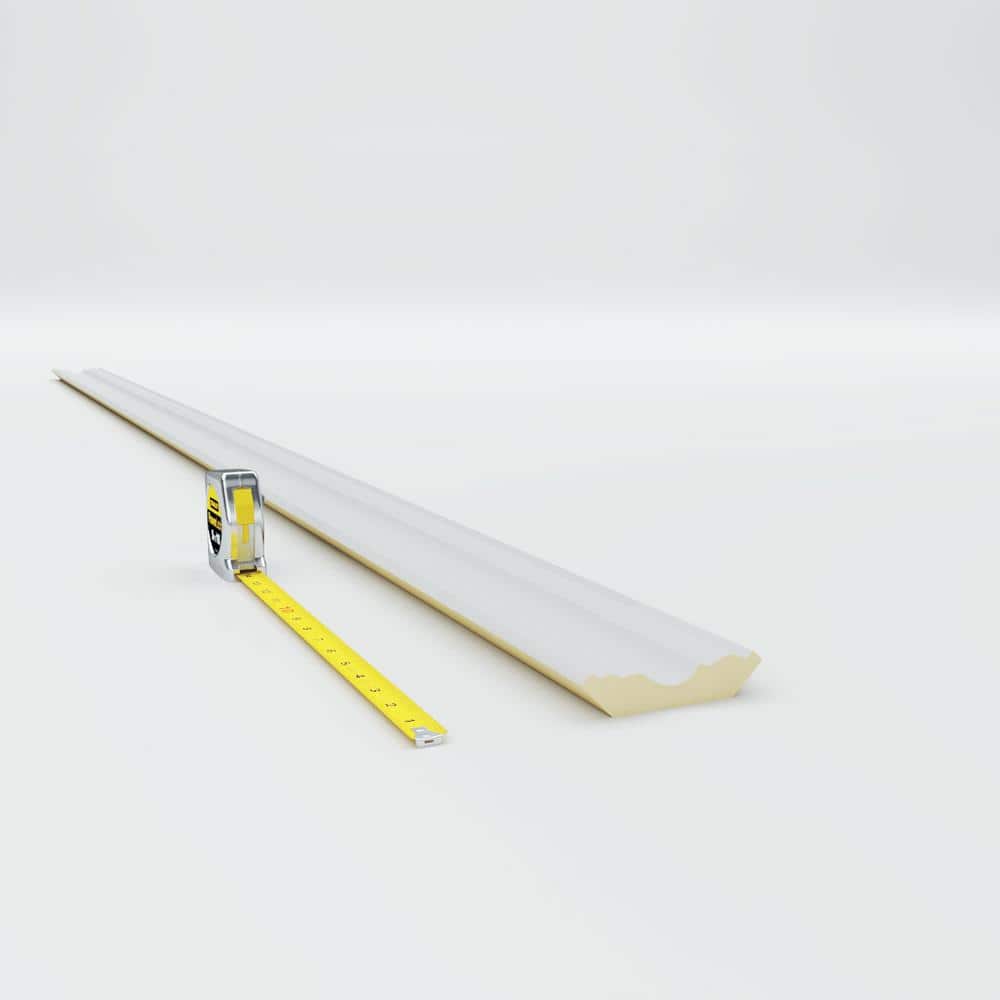 94.5" White Polyurethane Smooth Crown Moulding