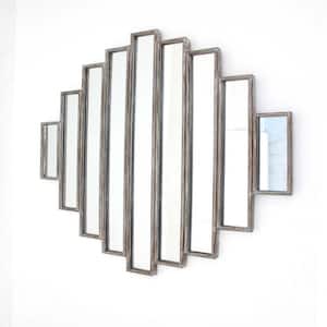 Mariana Indoor Silver Rustic Multi Mirrored Glass Wall Decor