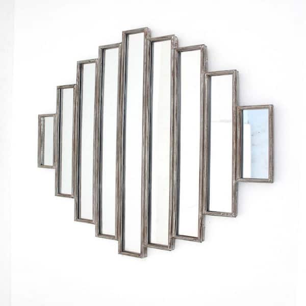 HomeRoots Mariana Indoor Silver Rustic Multi Mirrored Glass Wall Decor