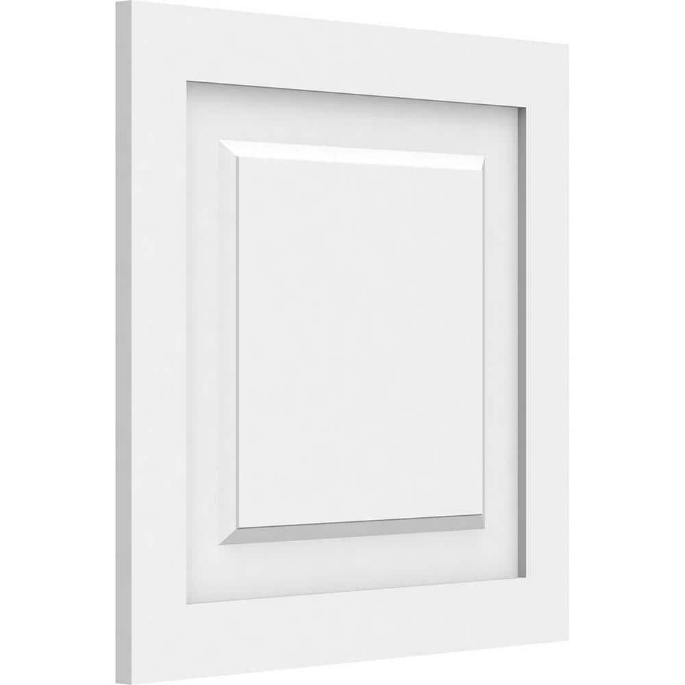 Ekena Millwork 5/8 in. x 18 in. x 18 in. Harrison Raised Panel White ...