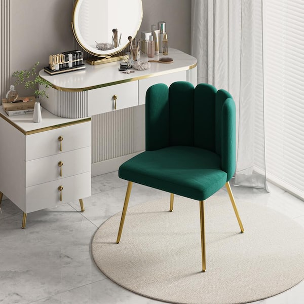ARTFUL LIVING DESIGN Yginio Green Velvet Side Chair with Metal Legs  LYSN20007-GREEN - The Home Depot