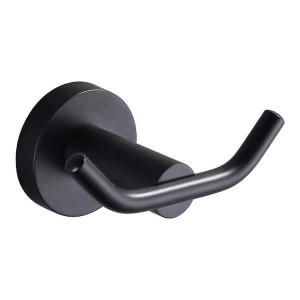 ARCORA Round Wall Mounted J-Hook Bathroom Robe/Towel Hook in Matte ...