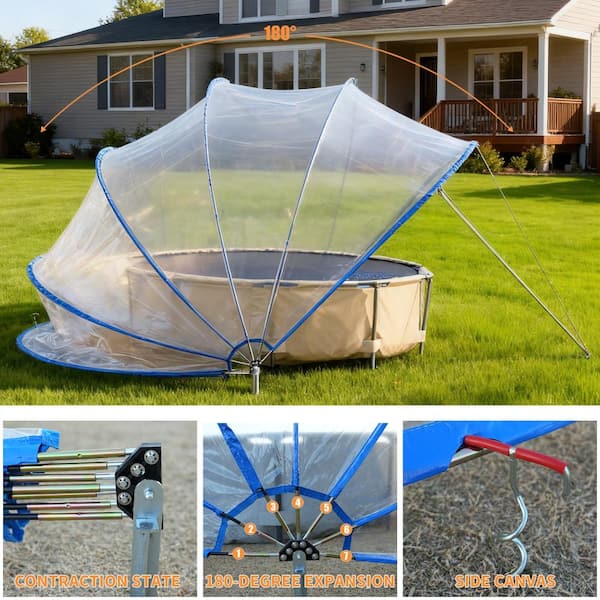 zelt überdach REDCAMP 3 m x 3 m Campingzelt, tragbares Pop-Up-Vordach, verwandelt gerades Bein Baldachin in Camping-Innenzelt, quadratisches mit vollem Boden SKY7913:0-130-67-1780 Färg:Cappuccino The VW Campervan Guide