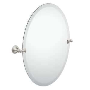 Glenshire 26 in. x 22 in. Frameless Pivoting Wall Mirror in Spot Resist Brushed Nickel