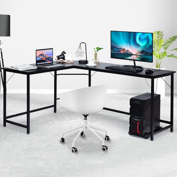 L-Shaped Home Office Computer Desk Laptop Gaming Table Desktop Study Workstation 