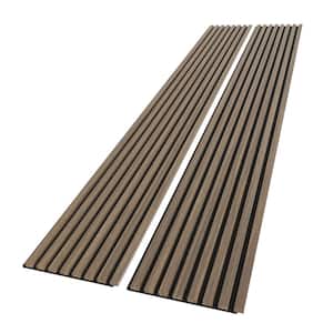 0.82 in. x 12 in. x 94.5 in. Acoustic Smokey Oak Decorative Wall Paneling (Pack of 2)