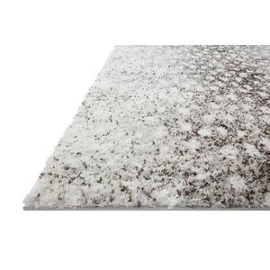 Bliss Micro Shag Charcoal/White 5 ft. 3 in. x 7 ft. 6 in. Modern Area Rug