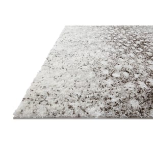 Bliss Micro Shag Charcoal/White 7 ft. 10 in. x 10 ft. Modern Area Rug