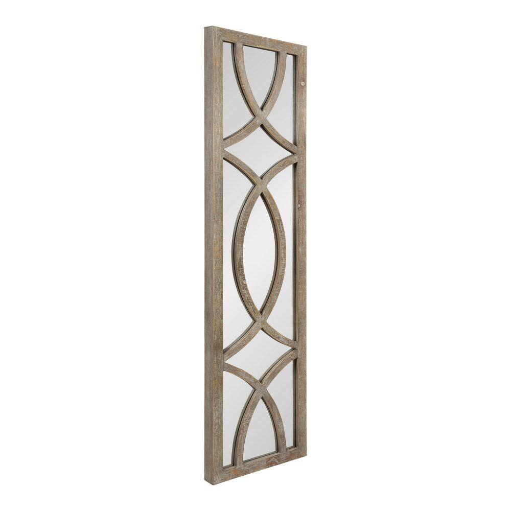 Tolland 50" Brown Wood Panel Wall Mirror