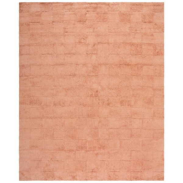 SAFAVIEH Easy Care Rust 8 ft. x 10 ft. High-Low Checkered Solid Area Rug