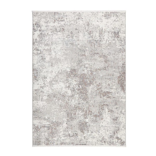 TOWN & COUNTRY LIVING Everyday Rein Abstract Cloud Grey 6 Ft. x 9 Ft. Machine Washable Rug
