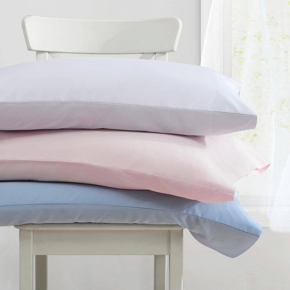 King Solid Pink Cotton Polyester Sateen Sheet Set