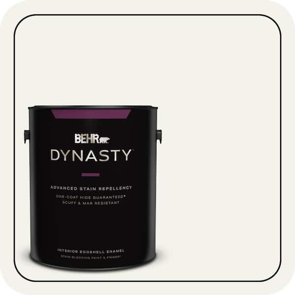 BEHR DYNASTY 1 gal. #W-F-600 Snow Fall Eggshell Enamel Interior Stain-Blocking Paint & Primer