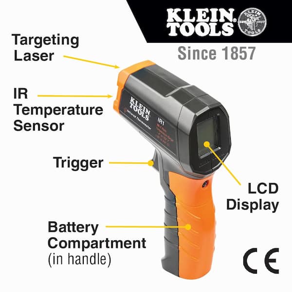 Klein Tools Dual Infrared and Probe Thermometer IR07 - The Home Depot