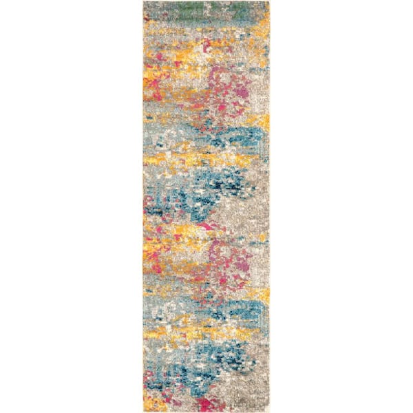 Modern Monet 2 ft. x 8 ft. Multi Runner