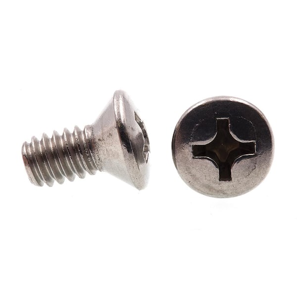 30 1/4''-20 X 1-1/2'' Stainless Phillips Oval Head Machine Screw, 18-8 25 Pc 