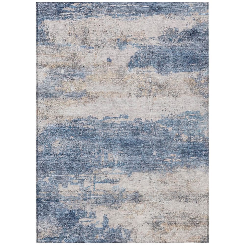 Chantille Machine Washable Indoor/Outdoor Abstract ACN2873 Blue 8 ft. x 10 ft. Area Rug price history on PriceWatchPro
