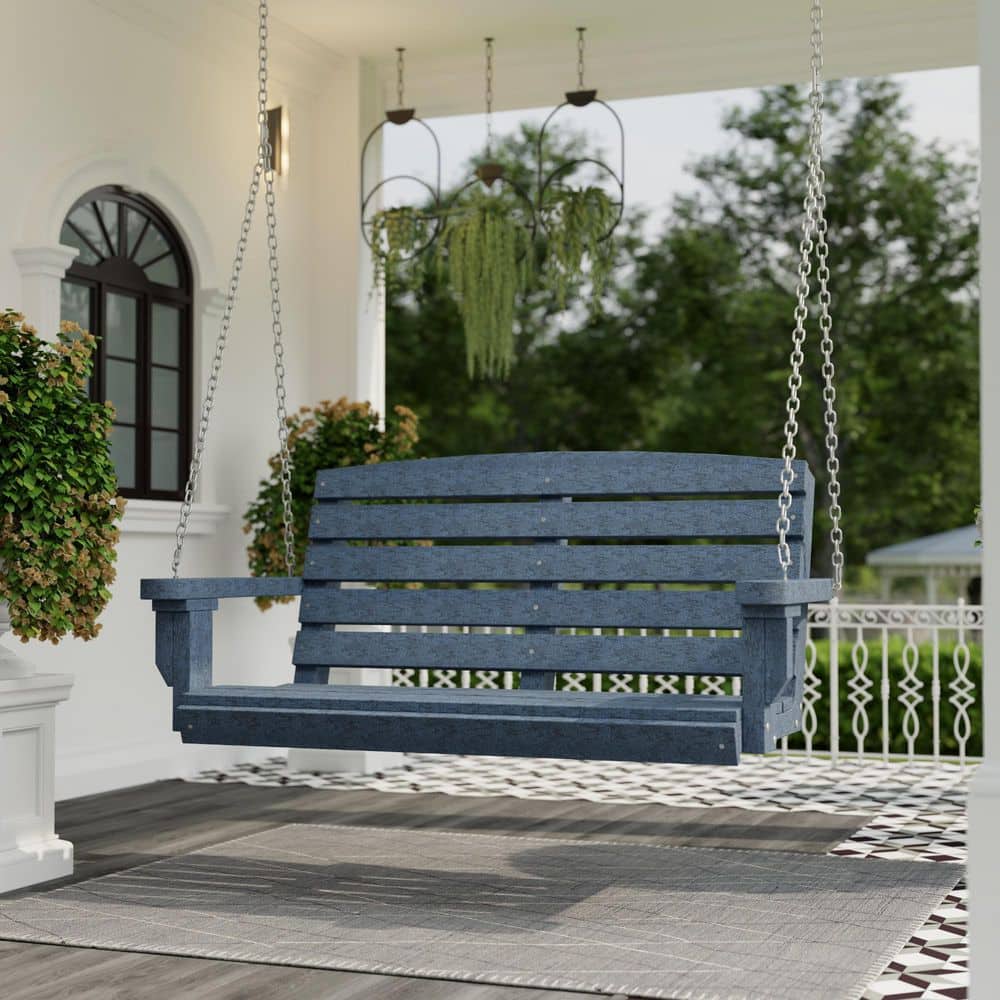 Patriot Blue HDPE Classic 2-Person Porch Swing