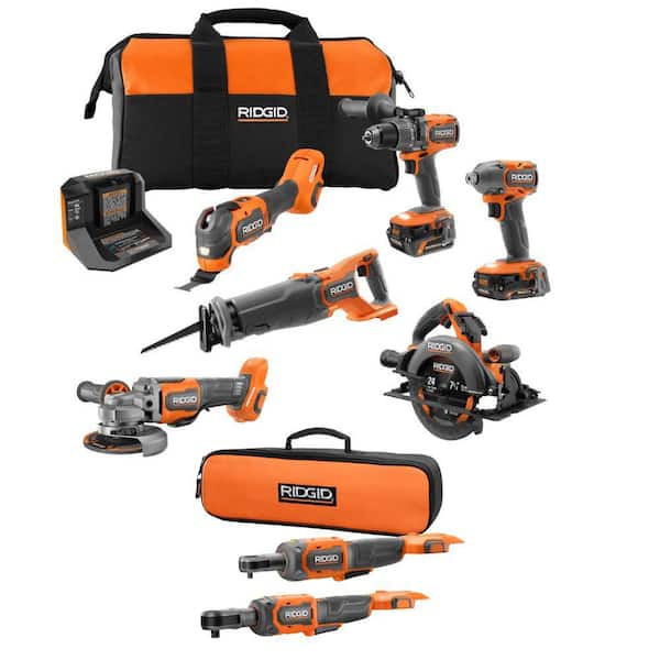 18V Brushless 6-Tool Combo Kit with 18V Brushless 2-Tool Combo Kit with 3/8 in. Ratchet and 1/4 in. Ratchet (Tools Only)