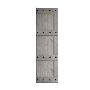 Castle Series 30 in. x 84 in. Light Gray DIY Knotty Pine Wood Sliding Barn Door Slab