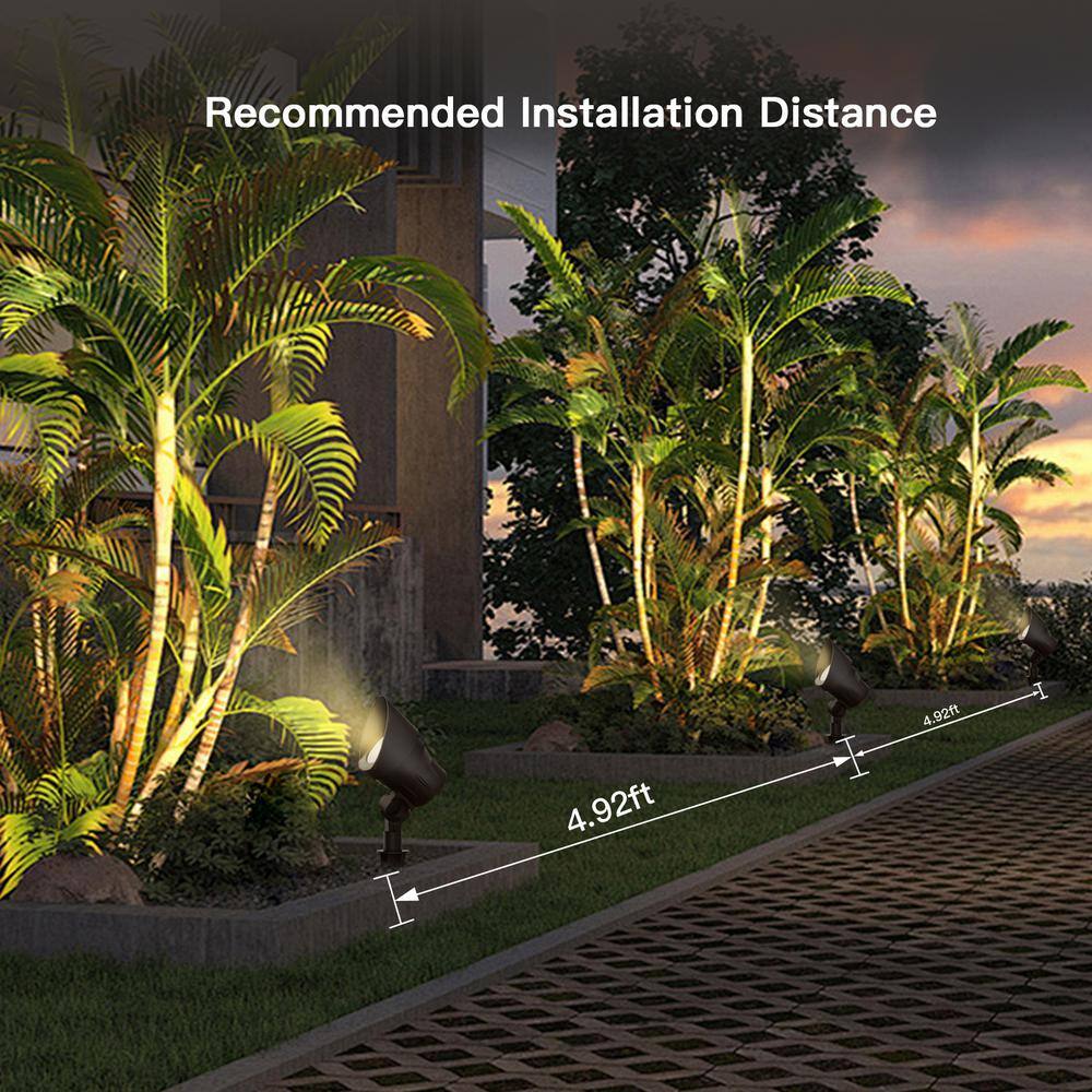Bronze 4-Pack Low Voltage LED Landscape Spotlights