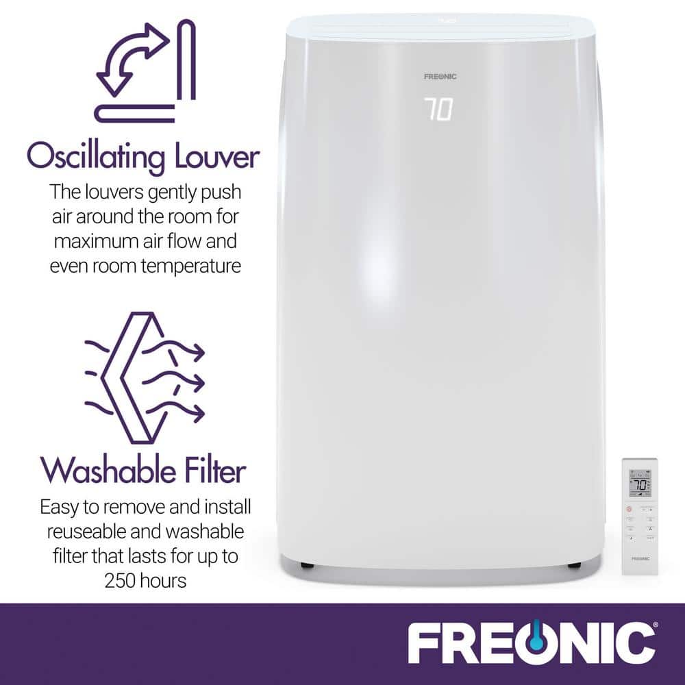 Freonic 7000 BTU White Portable Air Conditioner with Remote