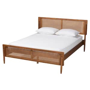 Gardwin Brown Wood Frame King Platform Bed