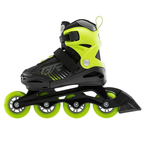 Black/Green 2-6 Bladerunner Phoenix 4 Size Adjustable Boys Inline Skates 