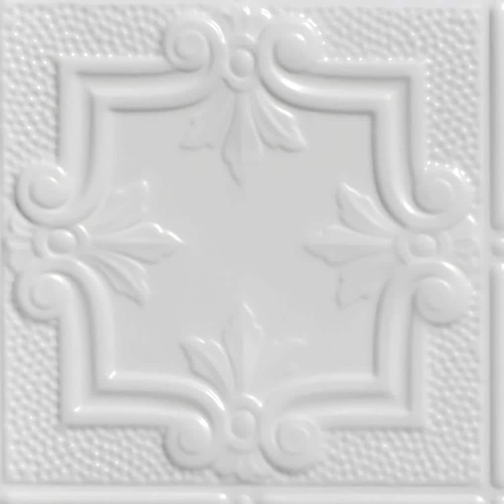 Take Home Sample - Antoinette White 1 ft. x 1 ft. Decorative Tin Style Lay-in Ceiling Tile (1 sq. ft./case) price history on PriceWatchPro