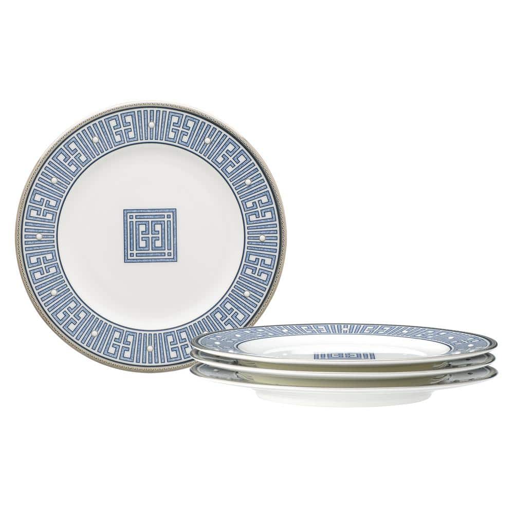 Noritake Infinity Blue 6.5 in. Bone China Bread and Butter Plates Set