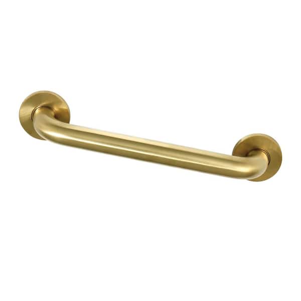 Kingston Brass Meridian 14 in. x 1-1/4 in. Grab Bar in Brushed Brass