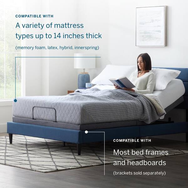 Lucid Comfort Collection Deluxe Split King Adjustable Bed Base Luccl6lp2kab Lucid Comfort Collection Deluxe Split, Best Split Top King Sheet Sets For Adjustable Beds