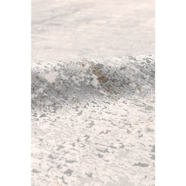 Pasargad Home Stella L ight Grey 3 ft. x 5 ft. Area Rug