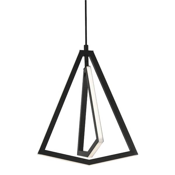 Gianna Integrated LED Black Geometric Pendant