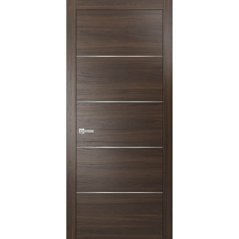 32 in. x 84 in. 1 Panel Chocolate Ash Finished Solid Wood with Honeycomb Sliding Door with Hardware price history on PriceWatchPro