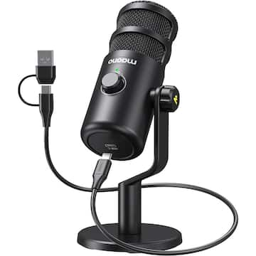 USB Dynamic Microphone for Vocal Recording, Streaming, Voice Over, Voice Isolation Technology, Works for Audio Interface