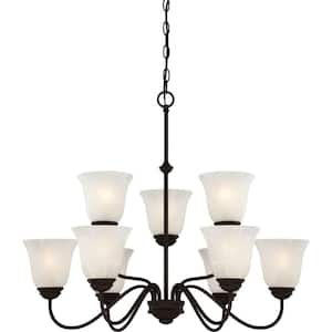 Hammond 9-Light Antique Bronze Interior Chandelier