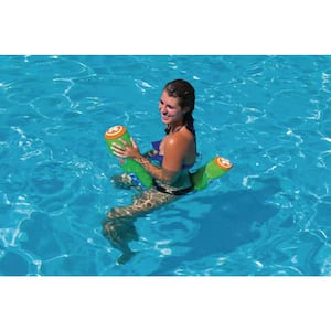 Water Pickle Inflatable Pool Float Noodle with 220 lbs. Capacity - Multicolor (10-Pack)