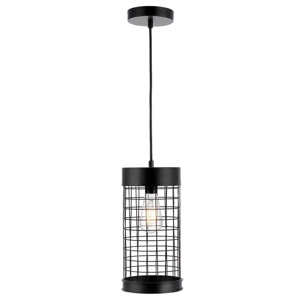 1-Light Industrial Hanging Cage Pendant Lights, Vintage Open Retro Style, Black Finish price history on PriceWatchPro