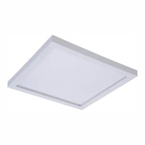 SMD 5 in. and 6 in. 4000K Cool White Integrated LED Recessed Square Surface Mount Ceiling Light Trim at 90 CRI