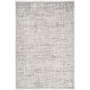 Adirondack Silver/Ivory 5 ft. x 8 ft. Abstract Area Rug