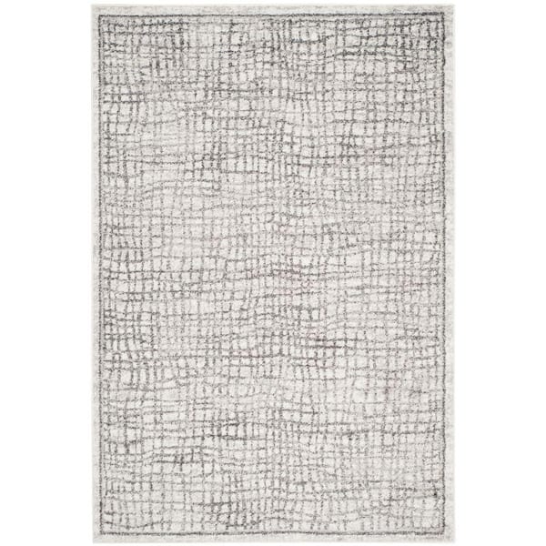 SAFAVIEH Adirondack Silver/Ivory 5 ft. x 8 ft. Abstract Area Rug