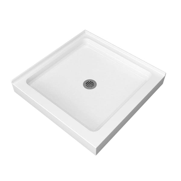 Zeafive Zeno 36 in. L x 36 in. W Acrylic Alcove Shower Pan