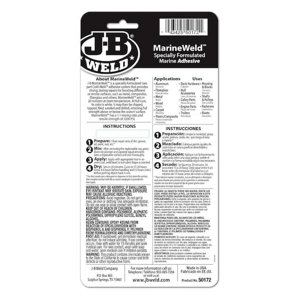J-B Weld Epoxy Adhesive, Cold-Weld Formula, 2-Part, Two 1 oz
