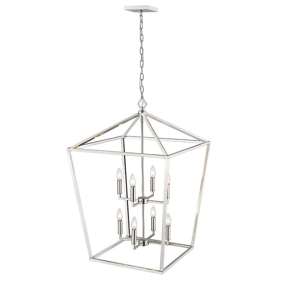 Elegant Satin Nickel 8-Light Pendant for Refined Interiors