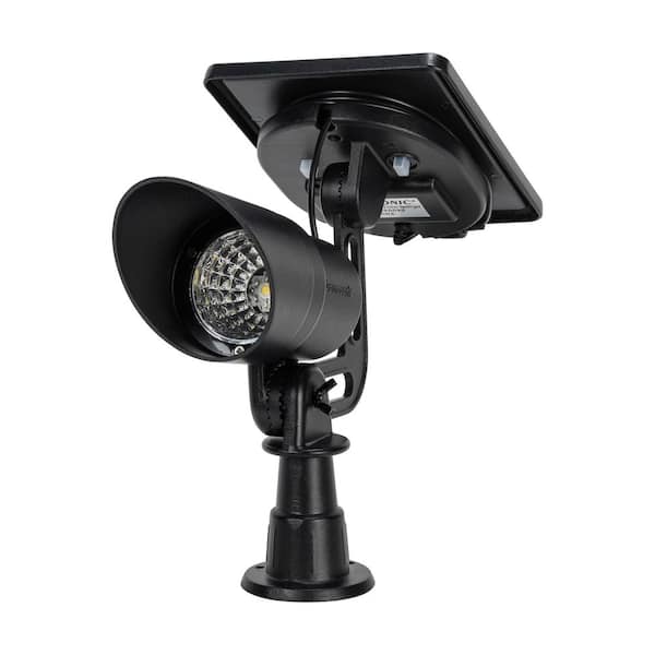 GAMA SONIC Progressive Black Solar Integrated LED Landscape Flood