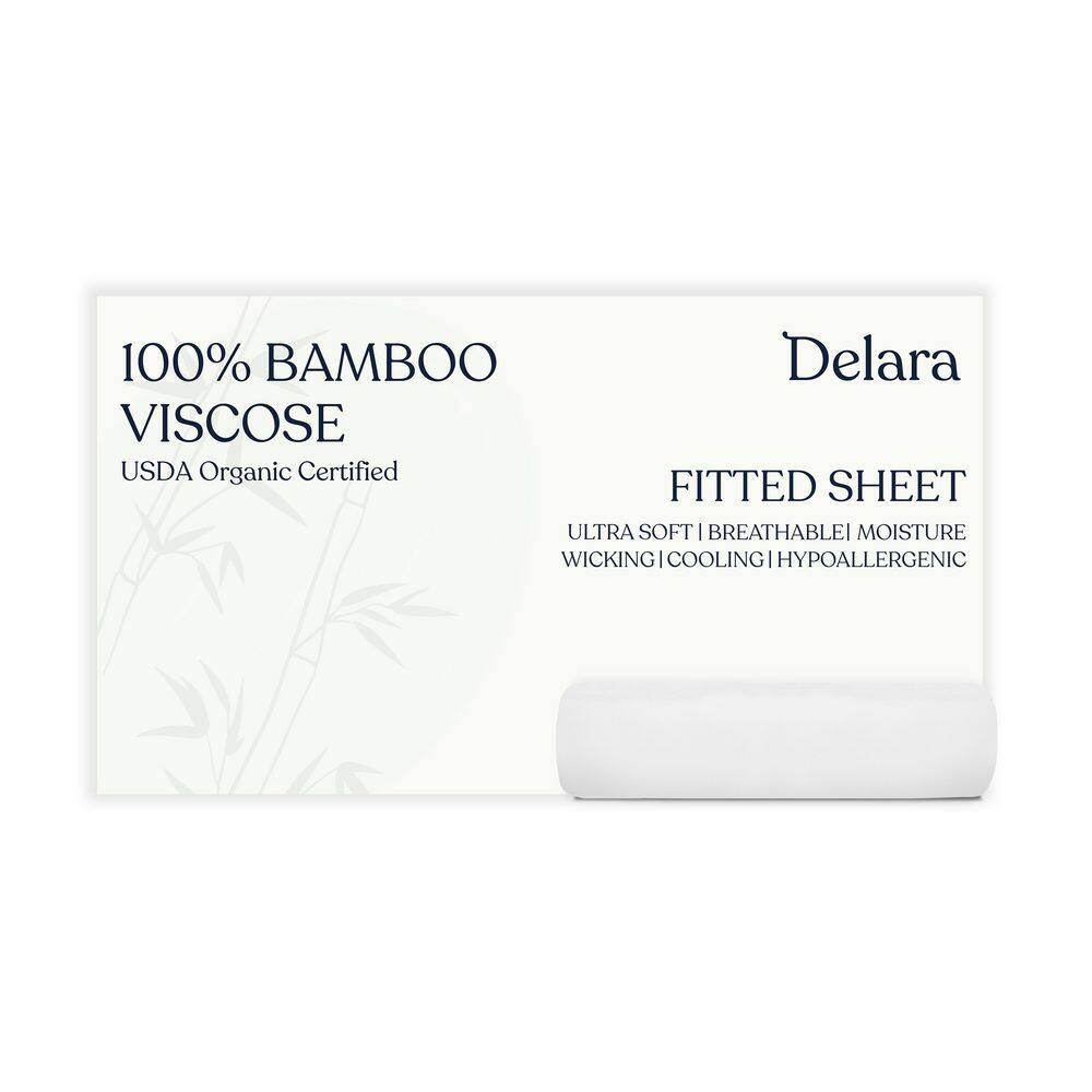 100% Viscose Derived from Bamboo Queen Fitted Sheet White Ultra Soft, Cooling and Moisture-Wicking price history on PriceWatchPro