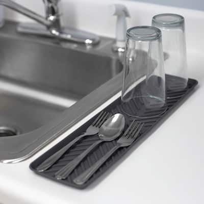 Home Basics Clear Rubber Sink Mat BM10857 - The Home Depot