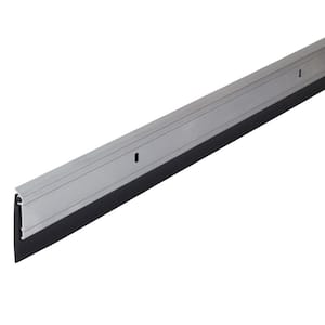 1.875 in. x 36 in. Interior/Exterior Silver Aluminum and Thermoplastic Rubber Commercial Screw-On Door Sweep
