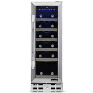Single Zone 19-Bottle Built-In Compact Size Wine Cooler Fridge with Precision Digital Thermostat - Stainless Steel